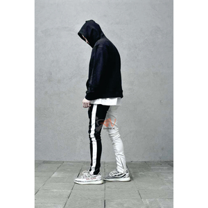 Pantalon décontracté pour homme IMPEX de haute qualité avec logo personnalisé imprimé, en coton écologique, design multi-couleurs avec surpiqûres, pantalon de survêtement à lacets - Product Image 5