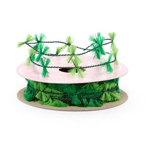 Fil de bordure en tulle émeraude/vert lime pour fournitures d'artisanat - Product Image 1
