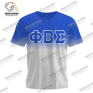 Antiarrugas 100% algodón Phi Beta Sigma venta al por mayor Drop Shoulder transpirable camiseta de gran tamaño impresión personalizada bordado camiseta - Product Image 1