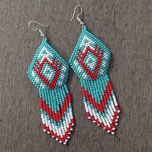 Pendientes de gota con cuentas elegantes hechos a mano para mujeres y niñas, joyería de moda personalizada, producto de Venta caliente - Product Image 3