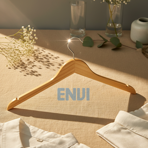 Wholesale High Quality Non-Slip Wooden Clothes Hangers with <b>Single</b> Tier Design, Pine Wood Closet Organizer Made in Vietnam - Product Image 3