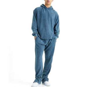 Survêtement streetwear homme lourd délavé à l'acide, le plus vendu, vêtement de sport personnalisé, à capuche, avec logo brodé uni, hiver 100% - Product Image 1