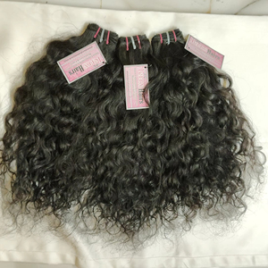Trama de pelo rizado crudo indio de alta calidad 2024 extensiones de cabello humano crudo 100% precio al por mayor Dropship - Product Image 1