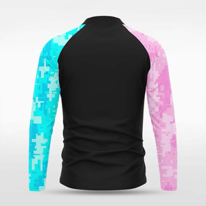 เสื้อออกกำลังกายผู้ชายแบบมีซิป 4 ส่วน พิมพ์ลาย กลับด้านได้ ระบายเหงื่อ น้ำหนักเบา เหมาะสำหรับกิจกรรมกลางแจ้ง - Product Image 2