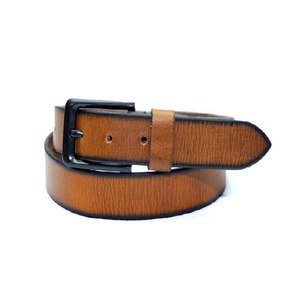 Cinturón de cuero genuino de diseño clásico Cinturón de cuero marrón genuino para hombres de proveedor mayorista - Product Image 2