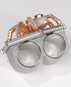 Diseño personalizado hip hop iced out Original corte redondo Moissanite diamante anillo 925 plata esterlina joyería fina anillos antiguos para hombres - Product Image 4