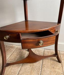 Table d'appoint ronde moderne en bois, table basse, table à manger gain de place, table d'appoint en bambou - Product Image 2