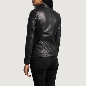 Chaqueta de Cuero Negra para Mujer, Nuevo Diseño, Alta Calidad, Manga Larga, Estilo Casual, Transpirable, para Motocicleta, OEM - Product Image 5