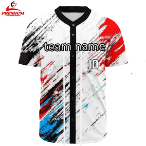 Camiseta de Béisbol de Alta Calidad con Sublimación Personalizada, Impresión Digital Completa, Diseño de Dibujos Animados, Envío Directo, Tallas Grandes, Transpirable - Product Image 1