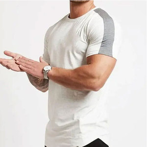 Logotipo personalizado peso pesado Camisetas Camiseta 100% algodón hombres camiseta 200GSM algodón grueso en blanco gimnasio desgaste camisetas - Product Image 1