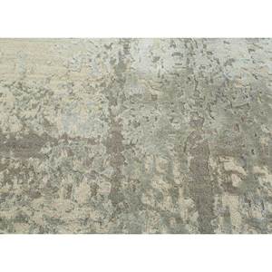 Tattvam Beige & <b>Brown</b> Hand Knotted <b>Wool</b> & Bamboo Silk Rug Abstract Pattern Hallway Rectangle for Home & Bedroom-Model Srb(9003) - Product Image 3