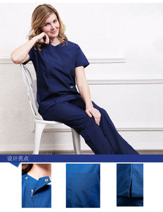 Fashionable Top Quality Hospital Uniforme Medico Nursing Breathable Scrubs Suit Uniforms Jogger Women Medical Scrub <b>Sets</b> - Product Image 4