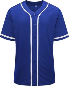 Camisetas de Béisbol con Botones Completos al por Mayor OEM - Uniformes de Equipo Sublimados Personalizados - Product Image 1