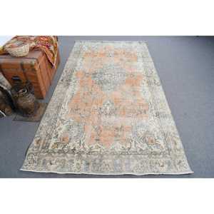 พรมขนาด 4.6x8.9 ฟุต, พรมตุรกีโบราณ, พรมขนสัตว์สีส้มล้วน - Product Image 1