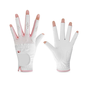 Último diseño Guantes de golf para mujer Nueva llegada 100% Calidad Premium Comodidad extrema Transpirable Dedo abierto Cuero Nivel extremo - Product Image 3
