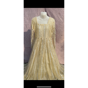 Elegante Vestido de Novia Nikkah Talla Grande, Corte A, con Bordado de Cristales y Pedrería, Estilo Moderno, Largo hasta el Suelo - Product Image 6