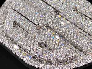 Moissanite Diamond Sparkling Pendant Iced Out 925 Sterling <b>Silver</b> Hip Hop Luxury Statement Party Wear Pendant For Men Women - Product Image 5