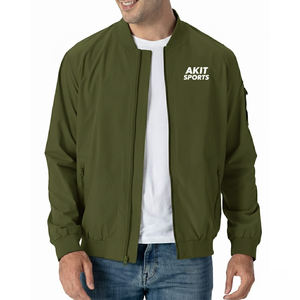 Veste bomber d'hiver pour homme en satin sur mesure en gros, logo sur le devant, coupe-vent, respirante, couleur personnalisée, toutes les tailles disponibles - Product Image 1