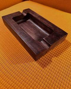 Luxury American Style Wooden Square <b>Ashtray</b> with Smooth Grain Look Portable for Lounge Rooms Living Areas Offices <b>Cars</b> - Product Image 2
