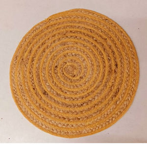 Wholesale round Cotton Woven Jute Placemats Washable Reusable Dining Table Mats with Fringes for Kitchen & Restaurant - Product Image 1