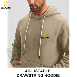 Sweat-shirts à capuche en sherpa pour hommes, sweats de sport en couleur personnalisée - Product Image 4