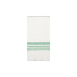 Serviettes blanches 48x48cm Horizonte Green Print pliées 1/8 Bambulux Eco 300pcs B2B - Product Image 1