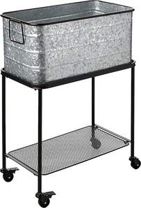 Cubo de vino de gran tamaño de diseño vintage con soporte, Cubo de vino galvanizado de calidad creativa a precio competitivo - Product Image 5