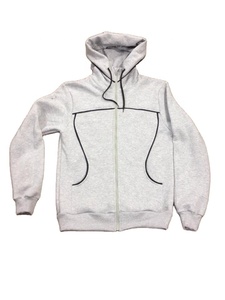 Custom Fashion Streetwear Drop Shoulder Pullover Blank Oversized Distressed Cropped <b>Hoodie</b> Men With Pocket - Product Image 4