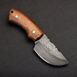 Couteau Skinner en acier damassé fait à la main avec manche en palissandre pour la chasse à l'écorçage à usage industriel cadeaux d'anniversaire. - Product Image 4