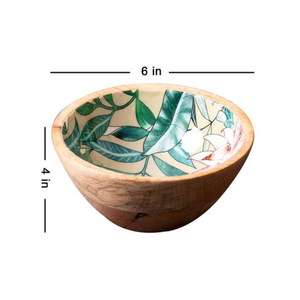 ชามไม้กลมเสิร์ฟอาหารชามผลไม้หรูหราโต๊ะรับประทานอาหารในงานแต่งงานชามเสิร์ฟอาหารจานด่วนพร้อมงาน Meena - Product Image 2