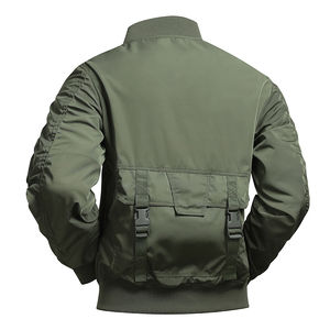 Chaqueta Bomber de Satén Vintage para Hombre, Impermeable, Cortavientos, de Invierno, Estilo Urbano, Bordada Personalizada al por Mayor - Product Image 4