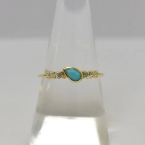 Anillo de Perlas para Mujer con Baño de Oro de 14K sobre Plata S925, con Topacio Azul Cielo Natural Clásico, Turquesa Azul Grisáceo, Zafiro y Circonita Cúbica en Engaste de Garras - Product Image 1