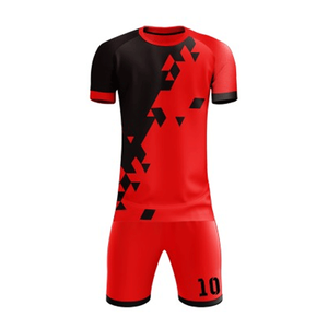 Ensemble d'uniformes de football pour hommes sur mesure, impression numérique, 100% polyester respirant, manches courtes - Product Image 2