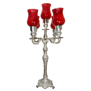 Candelabro de 5 Brazos con Diseño en Relieve, Resistente al Calor, para Decoración del Hogar, Bodas, Cumpleaños, San Valentín, Pascua, Navidad y Otras Celebraciones - Product Image 3
