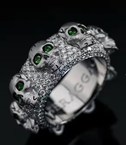 Vente chaude VVS Lab Grown Diamond Sterling Plaqué Or Hip-Hop Style Anneau Test Passe Excellent Cadeau pour Hommes Femmes Direct Inde - Product Image 4