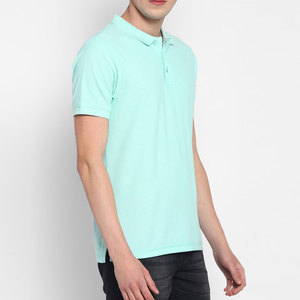 Polo Homme Premium Streetwear Vert Menthe Uni en Tissu Piqué Respirant Léger Décontracté Style Urbain Basique - Product Image 2