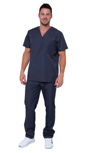 Uniformes de gommage d'hôpital pour hommes | Uniforme médical en coton Polyester pour infirmières ensemble de 2 pièces Logo personnalisé - Product Image 6