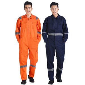 Cowhide Split Leather and Cotton Sand Blast Suit with Your Customize Stamp Sand Blast Coverall - Product Image 6