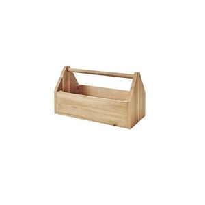 Organizador de Caddy de madera rústica con compartimentos organizador de mesa hecho a mano para cubiertos servilletas especias y almacenamiento en el hogar - Product Image 2