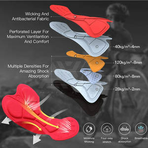 กางเกงปั่นจักรยานผู้ชายแบบมีแผ่นรองรับแรงกระแทก ระบายอากาศ แห้งเร็ว รับผลิตแบบ OEM ODM ผู้ผลิตชุดกีฬา - Product Image 6