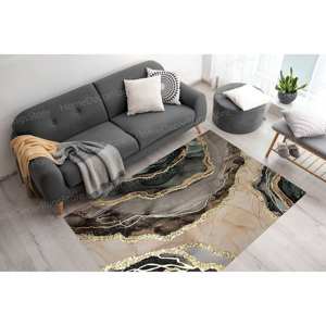 Gold Marble Printed <b>Rug</b> - Luxury, Modern, and Versatile Home Decor,Nonwoven Thin <b>Rug</b> - Product Image 1