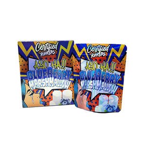 New Arrival Resealable Smell Proof 3.5g Die <b>Cut</b> Holographic Mylar Bags with Holographic Box In Stock - Product Image 6