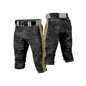 USA Customizable <b>Men's</b> Plus Size Baseball & Softball Pants <b>Knicker</b>-Style Camo Sublimation Gray Material Softball Wear - Product Image 2