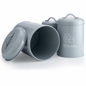 Unique Design Metal Kitchen Canister Bread Box Bin Metal <b>Tea</b> <b>Sugar</b> <b>Coffee</b> Canister Set Food Storage Wholesale. - Product Image 1