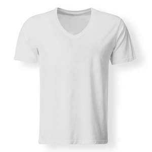 Personnalisé de haute qualité surdimensionné goutte épaule été col en V 100% coton évacuation de l'humidité solide hommes décontracté T-shirts quantité minimale de commande courtes - Product Image 5