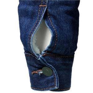 Bonne qualité personnalisé décontracté mince à manches longues High Street 100% coton Denim veste hommes déchiré Biker Style classique Vintage bleu - Product Image 6