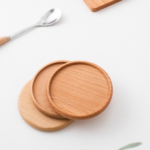 Juego de manteles individuales redondos de alta calidad con grabado de logotipo personalizado, posavasos de madera A.mazon, superventas - Product Image 1
