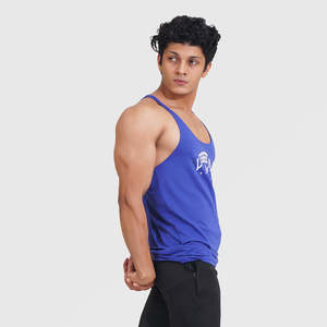 Débardeur de sport uni Hauts sans manches pour hommes Entraînement d'entraînement Gilet de sport en coton personnalisé Respirant Fabriqué au Pakistan - Product Image 2