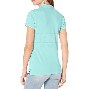 Camiseta Polo de mujer de alta calidad con logotipo personalizado estampado algodón poliéster último diseño estilo informal para el verano - Product Image 2
