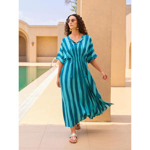 Vestido Kaftán Maxi de Gasa Floral de Rosa Del Sol para Ocasiones Especiales - Product Image 1